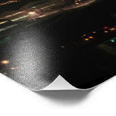 ZELDEN-Pittsburgh 's nachts met vuurwerk Foto Afdruk (Hoek)