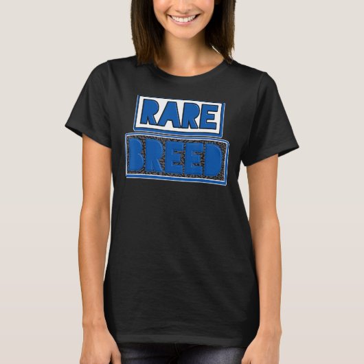 Zelden: Retro Blue en White 3s T-shirt (Voorkant)