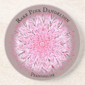 Zelden Roze Dandelion Flower Boho Zandsteen Onderzetter (Voorkant)