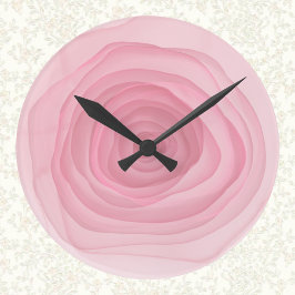 Zelden roze zuurverf Roos subtiel roze Ronde Klok