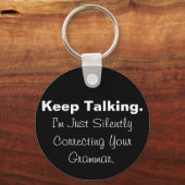 Zelden uw Grammatische Sleutelhanger corrigeren (Voorkant)