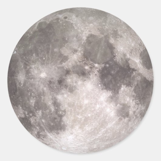 Zelden volle maan op kerstdag ronde sticker (Voorkant)