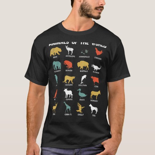 Zelden voorkomende dieren in de wereld t-shirt (Voorkant)