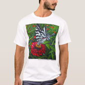 Zelden voorkomende Zebra-Swallowtail Butterfly & R T-shirt (Voorkant)