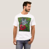 Zelden voorkomende Zebra-Swallowtail Butterfly & R T-shirt (Voorkant volledig)