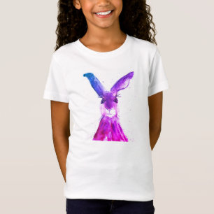 Zelden waterverf schilderen Kute girale paarse die T-shirt