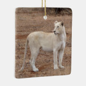 Zelden witte lioness keramisch Ornament (Rechts)