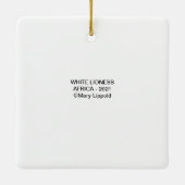 Zelden witte lioness keramisch Ornament (Achterkant)