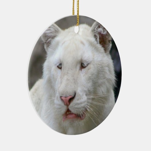 Zelden witte tijgerversiering keramisch ornament (Rechts)