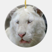 Zelden witte tijgerversiering keramisch ornament (Achterkant)