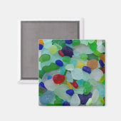 Zelden zee glas, strandmagneet magneet (Voorkant / Achterkant)