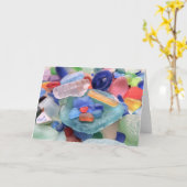 Zelden Zee glazen rimpels Kaart (Gele Bloem)