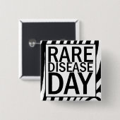 Zelden Zelden Eendag (zebraafdruk) Vierkante Button 5,1 Cm (Voorkant /achterkant)