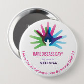 Zelden Zelden Zelden Dag van de Ziekte, Personalis Ronde Button 4,0 Cm (Voorkant /achterkant)