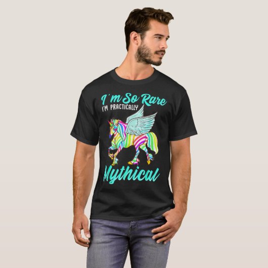 Zelden Zelden Zelden Zebra Unicorn Zebra T-shirt (Voorkant volledig)