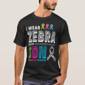 Zelden Zelden Zelden Ziektebewustzijnsdag Zebra T-shirt (Voorkant)