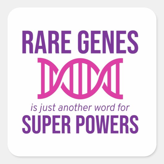 Zelden Zelden Zelden Ziektebewustzijnsdag Zebra Vierkante Sticker (Voorkant)