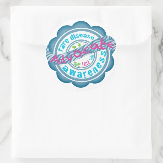 Zelden Zelden Ziektebewustzijn Ronde Sticker (Tas)