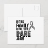 Zelden Zelden Ziektebewustzijnsdag Zebra lint Briefkaart (Voorkant / Achterkant)