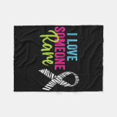 Zelden Zelden Ziektebewustzijnsvermogen Zebra lint Fleece Deken (Voorkant (Horizontaal))