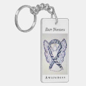 Zelden Zelden Ziekten Bewustmaking Ribbon Angel Sl Sleutelhanger (Voorkant Links)