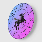 Zelden zwart Unicorn gradiënt Paars, persoonlijk Grote Klok (Hoek)