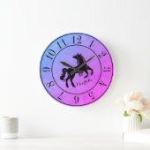 Zelden zwart Unicorn gradiënt Paars, persoonlijk Grote Klok (Huis)