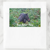 Zelden zwarte Pony - Wilde paarden - Engeland Rechthoekige Sticker (Tas)