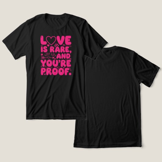 Zeldzaam Bewijs van Liefde Tri-Blend Shirt (Ontwerp Voorkant & Achterkant)