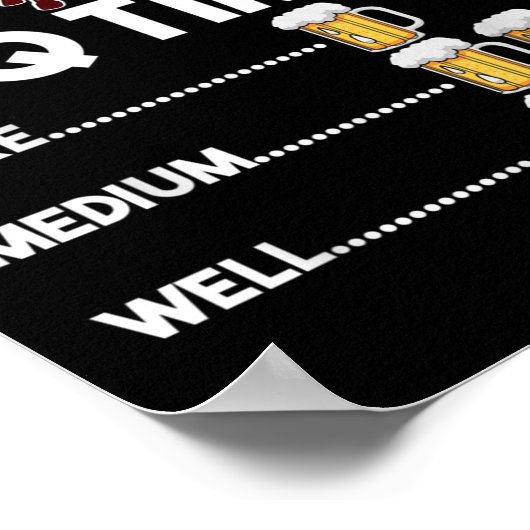 Zeldzaam Medium Goed Grappig BBQ Timer Bier Gift B Poster (Hoek)