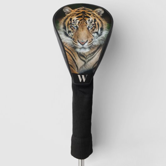 Zeldzaam Monogram Initiaal van Sumatraanse Tijger Golfheadcover (Voorkant)