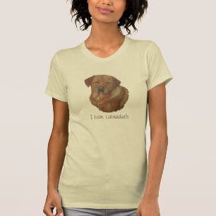 zeldzaam rood labrador hond portret gele lab t-shirt