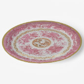 Zeldzaam Roze 'FITZHUGH' Bord -Circa 1810 Stijl (Gekanteld)