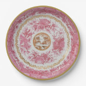 Zeldzaam Roze 'FITZHUGH' Bord -Circa 1810 Stijl (Voorkant)