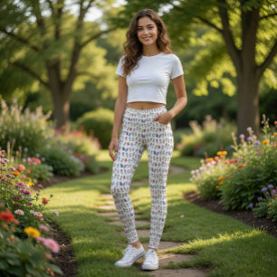 Zeldzaam Vogelmotief Cartoon Broekleggingen Leggings