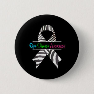 Zeldzaam Ziekten Bewustzijn Shirt - Zeldzame Ziekt Ronde Button 5,7 Cm