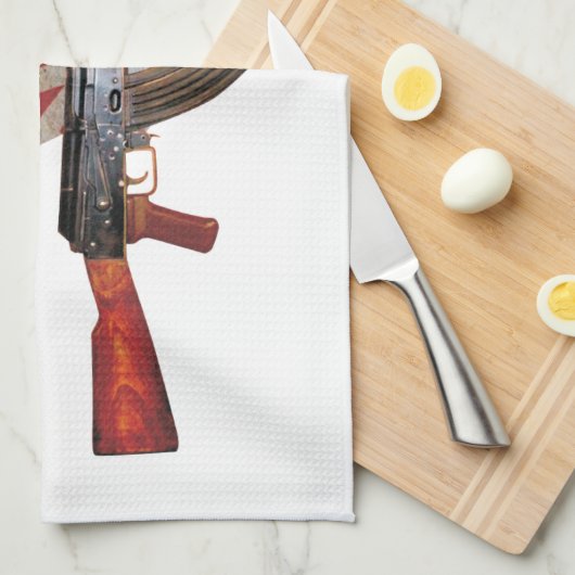 ZELDZAME AK-47 ARMY KALASHNIKOV PISTOOL MILITAIR THEEDOEK (Quarter Fold)