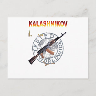ZELDZAME AK-47 RUSSISCHE ARMY KALASHNIKOV PISTOOL  BRIEFKAART