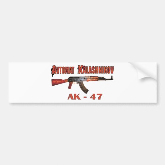 ZELDZAME AK-47 RUSSISCHE ARMY KALASHNIKOV PISTOOL BUMPERSTICKER (Voorkant)