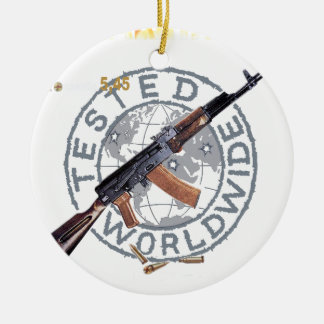ZELDZAME AK-47 RUSSISCHE ARMY KALASHNIKOV PISTOOL  KERAMISCH ORNAMENT