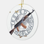 ZELDZAME AK-47 RUSSISCHE ARMY KALASHNIKOV PISTOOL KERAMISCH ORNAMENT (Links)