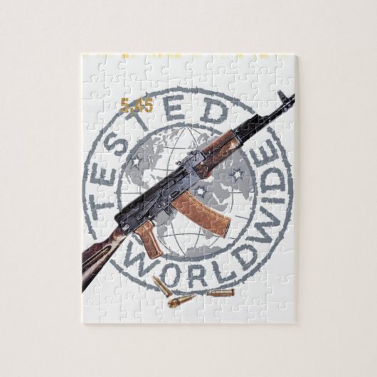 ZELDZAME AK-47 RUSSISCHE ARMY KALASHNIKOV PISTOOL  LEGPUZZEL (Verticaal)