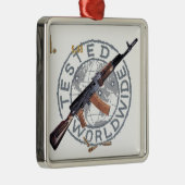 ZELDZAME AK-47 RUSSISCHE ARMY KALASHNIKOV PISTOOL  METALEN ORNAMENT (Rechts)