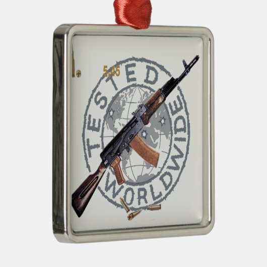 ZELDZAME AK-47 RUSSISCHE ARMY KALASHNIKOV PISTOOL  METALEN ORNAMENT (Rechts)