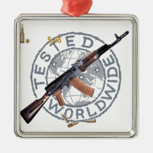 ZELDZAME AK-47 RUSSISCHE ARMY KALASHNIKOV PISTOOL  METALEN ORNAMENT