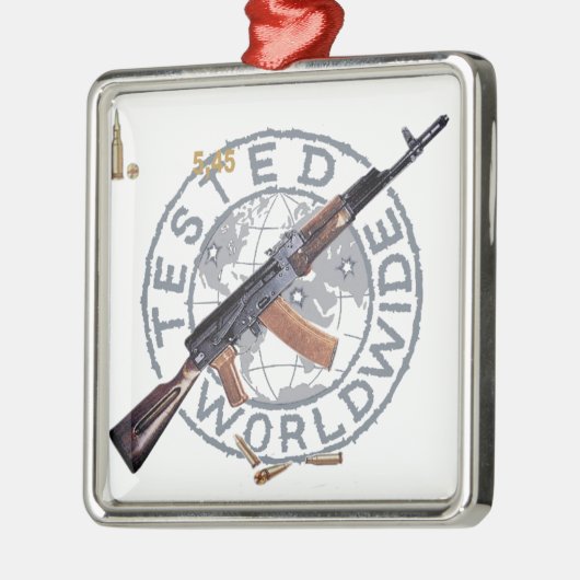 ZELDZAME AK-47 RUSSISCHE ARMY KALASHNIKOV PISTOOL  METALEN ORNAMENT (Links)
