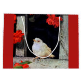 ZELDZAME albino roodborst vogel Groot Cadeauzakje (Achterkant)