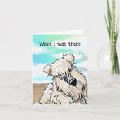 Zeldzame Beach Wheaten Terrier Kaart (Voorkant)