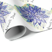 Zeldzame Blauwe Dahlia Cadeaupapier (Rol Hoek)