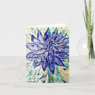 Zeldzame Blauwe Dahlia Kaart